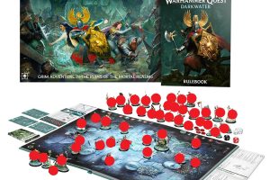 WARHAMMER QUEST :DARKWATER GAME ,RULES, BOOKS, CARDS ,COUNTERS AND DICE